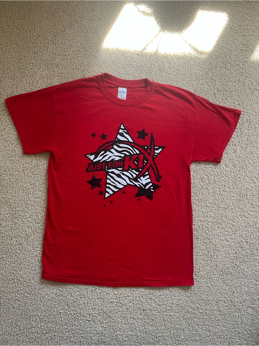 Just for Kix Dance Graphic Red Zebra Print Star Shirt - Adult Medium